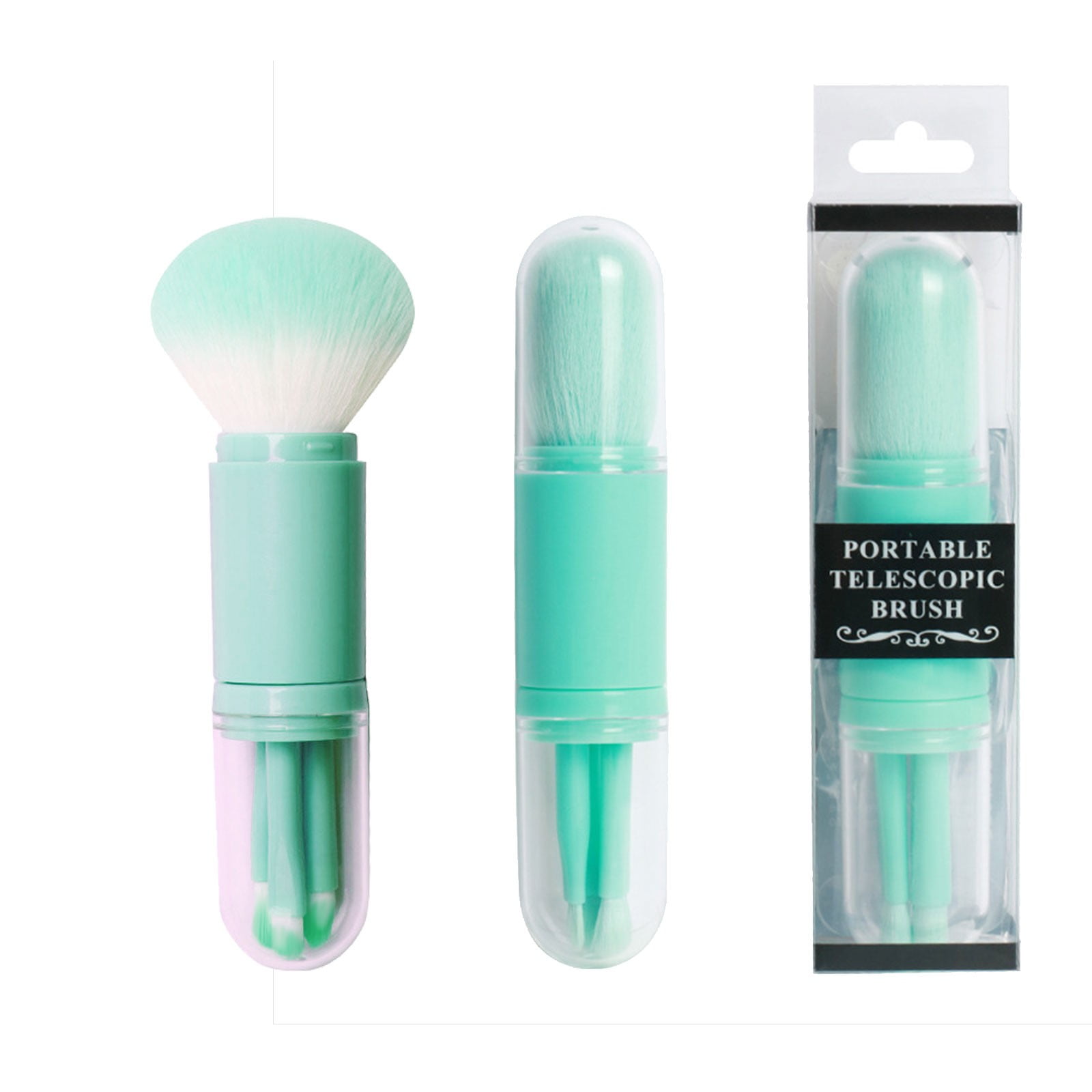 Doubleended Makeup Brush With Fourinone Retractable Mini Makeup Brush Must Have Makeup