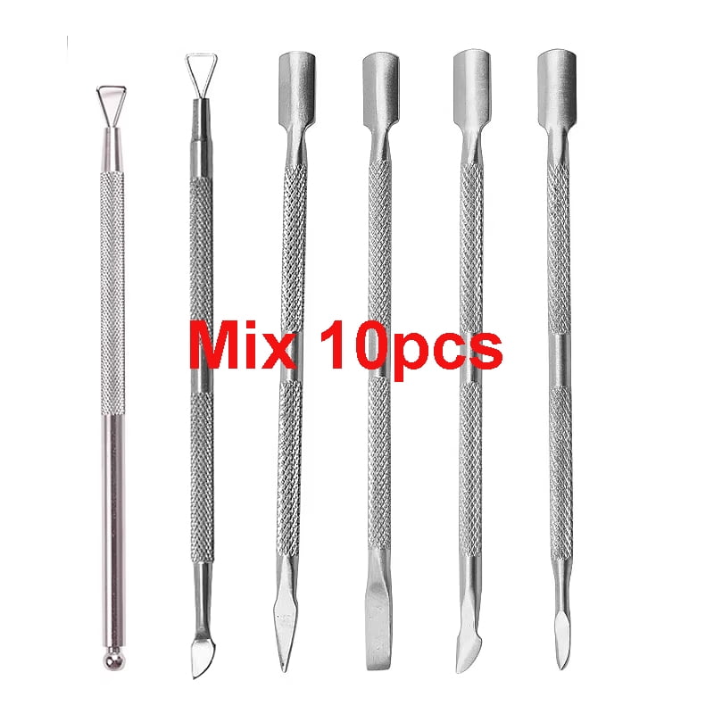 Double-ended Stainless Steel Cuticle Pusher Dead Skin Push Remover For ...