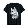 thumbnail image 1 of Double exposure wolf wolves lover gift artsy animal wildlife T-Shirt, 1 of 5