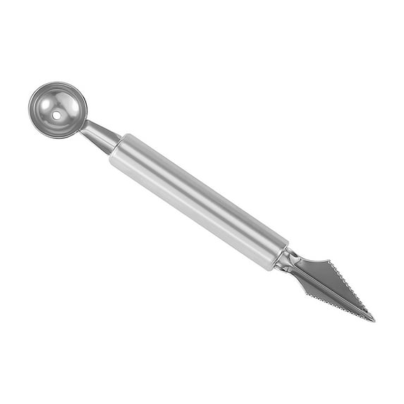 Double-head Fruit Carving Knife - Stainless Steel, Dual-Purpose Scoop/Carver - Ventilation Hole Design, for Watermelon/Cantaloupe