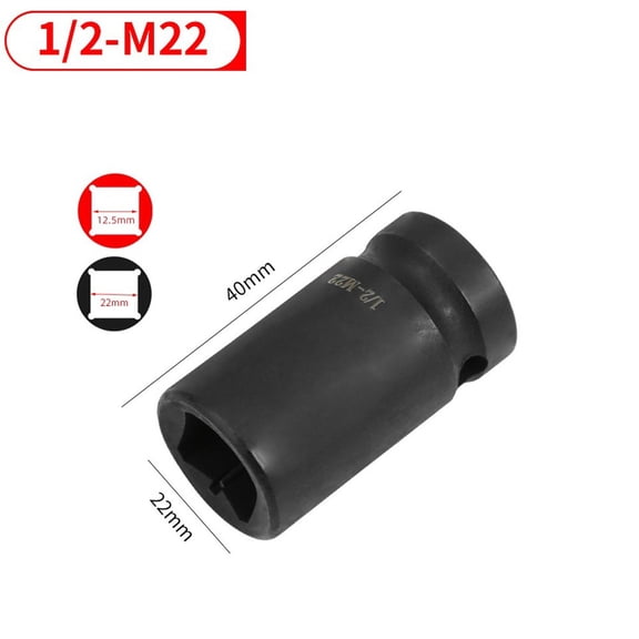 Double head Suqare Tap Socket 1/2inch driver for Pneumatic ratchet wrench M6-M24