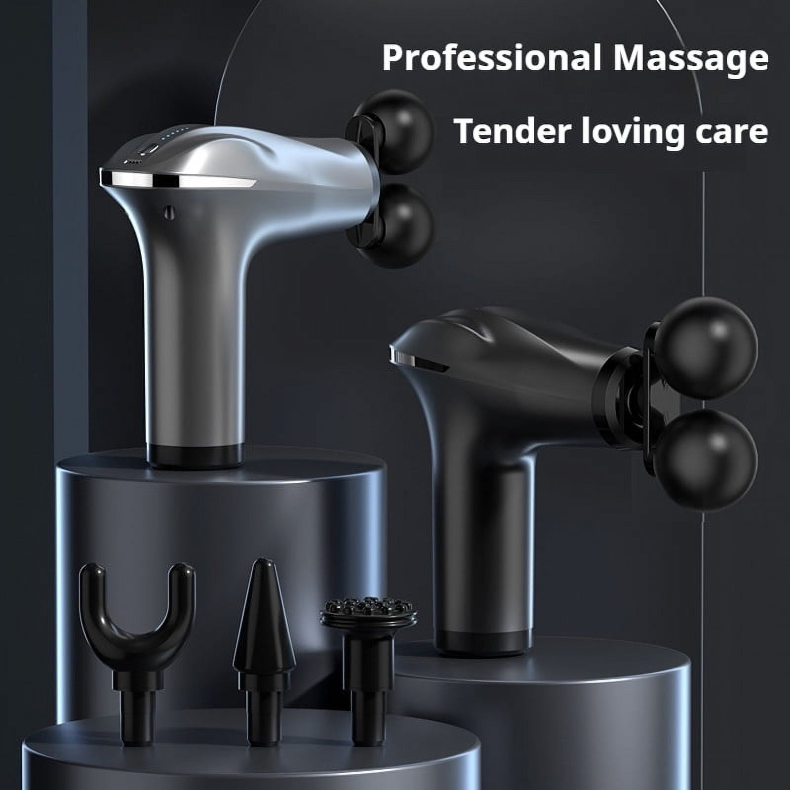 Double head massage gun, all-around deep muscle relaxant, electric neck film gun, fitness professional intelligent mini vibration impact gun, low noise, fine sound, and multi level adjustment