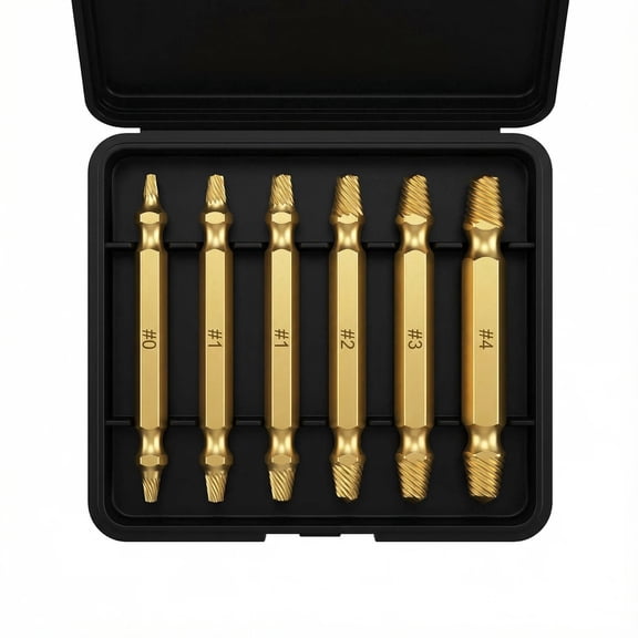 Double-Head Screw Remover High-Speed Steel 4341 Double-Head Broken Screw Remover Slip Nut Remover