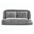 thumbnail image 1 of Double human dog bed,Lazy sofa ,Loveseat,Fits You & Pets,Extra Large Floor Couch,Can sit or lie down,2-in-1,5 Adjustable Position, Plump Pillow,2 Seat,Chenille,Gray, 1 of 8