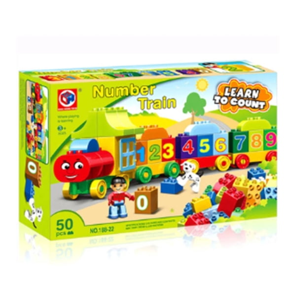 Double-layer Building Blocks Large City Train Large Particle Building Blocks