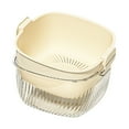 thumbnail image 1 of Double-layer Draining Basket Plastic Fruits Vegetable Washing Basket Food Storage Basket Multi-layer Stackable Vegetable Sinks Wash Drain Basket for Kitchen, 1 of 6
