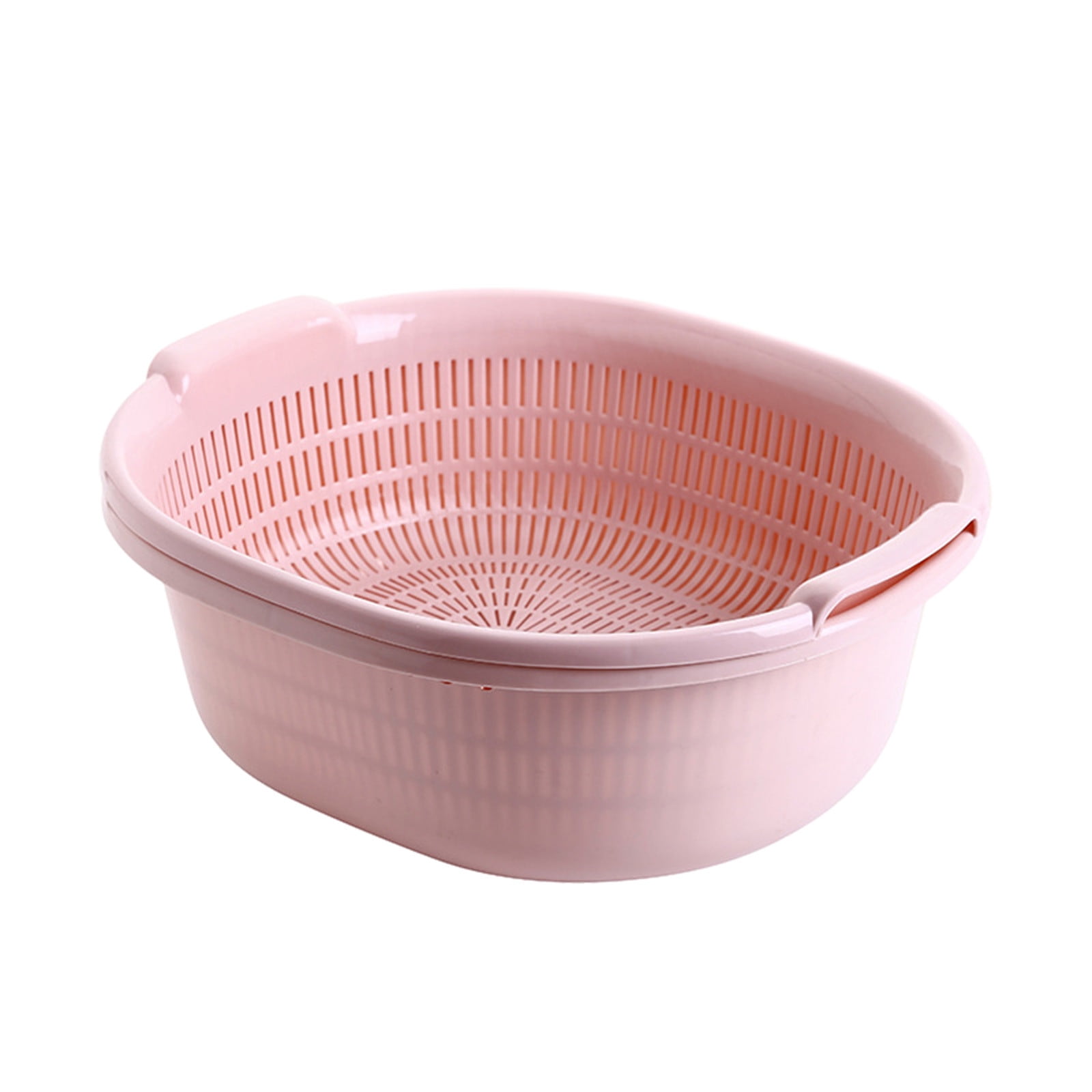 Double-layer Draining Basket Plastic Fruits Vegetable Washing Basket ...