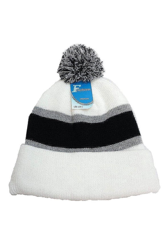 Double-layer Knitted Beanie with PomPom FREE SHIPPING