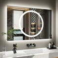 thumbnail image 1 of Double-layer LED Bathroom Mirror 48x32 Inch,Wall Mirrors with Anti-Fog Vanity Mirror ,Shatter-Proof,Memory Makeup Mirror with LED Lights, 1 of 8