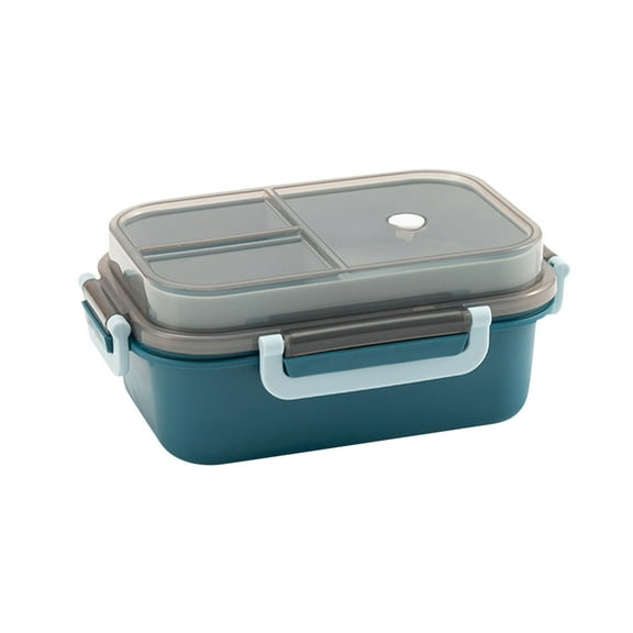 Double-layer Lunch Boxes, Sealed Lunch Boxes, Separated by Compartments, Bento Boxes, Foods Preservation and Insulation, Lightweight and Durables(Blue)