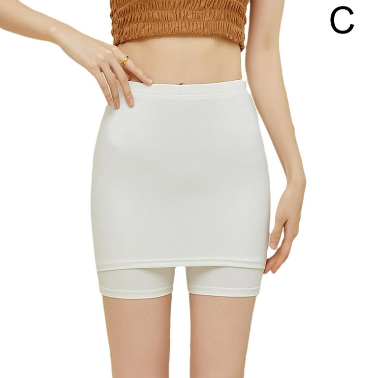 Double-layer Safety Pants Compartment Ice Silk High Waist Widening