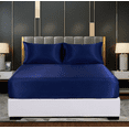 thumbnail image 1 of Double-layer Silk Sateen Sheets, Soft Deep Pocket Sheets, Anti-wrinkle and Anti-spinning, No Fading, Breathable, Easy To Pull To Fit Tightly, Solid and Not Running., 1 of 5