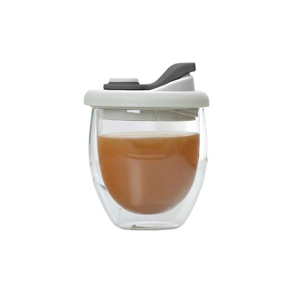 Double layer insulated high borosilicate glass cup