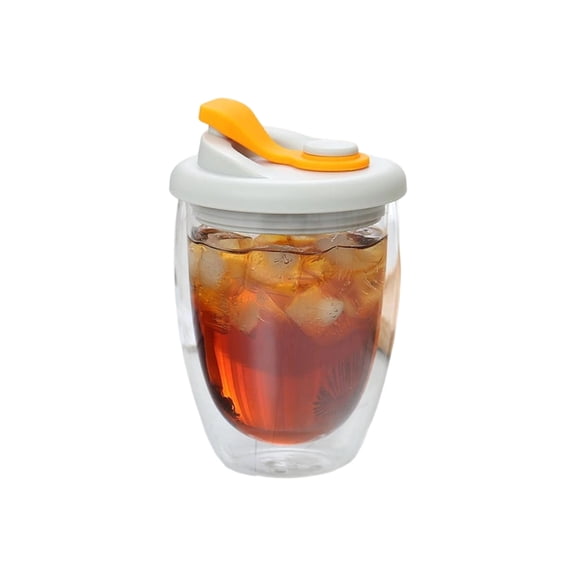 Double layer insulated high borosilicate glass cup