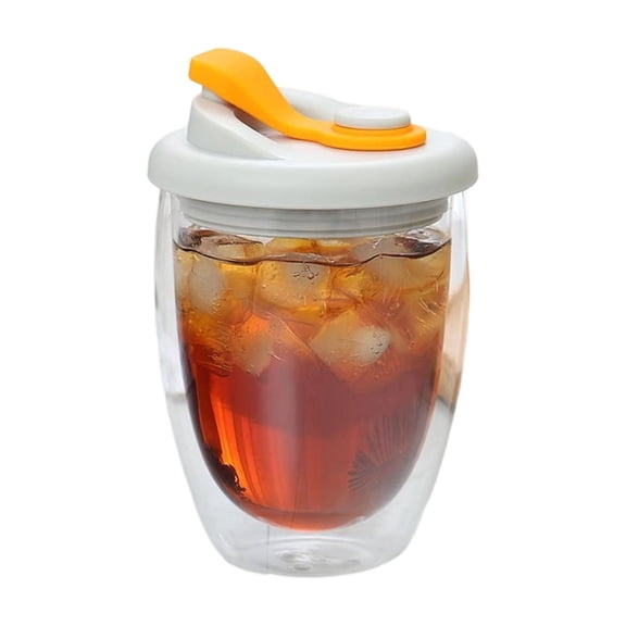 Double layer insulated high borosilicate glass cup