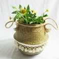 thumbnail image 1 of Double-layer tassel storage basket with twine, 1 of 10