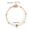 thumbnail image 1 of Double-layered anklet Retro beach ball chain heart-shaped anklet, 1 of 5