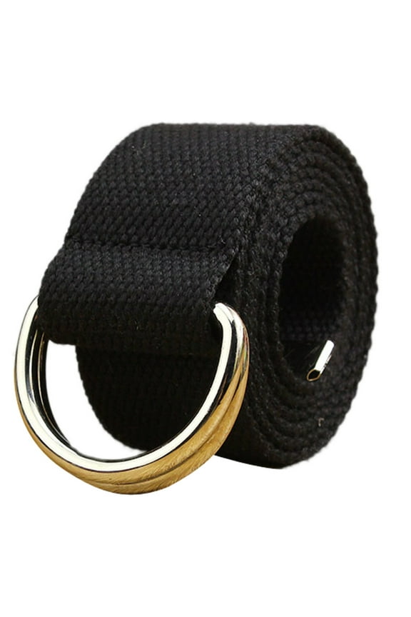 Double loop canvas belt belt belt men and women students lovers waistband Beach Belt Mens 32 Belt Mens Belts Large Leather Dress Belt Mens Belt Nylon Snap Belts for Men Tuxedo Belt Men Belt Buckle
