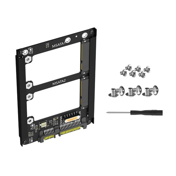 Double mSATA to SATA3.0 Convertor Adapter Card Computer Card Socket Enclosure for Computer Accessories