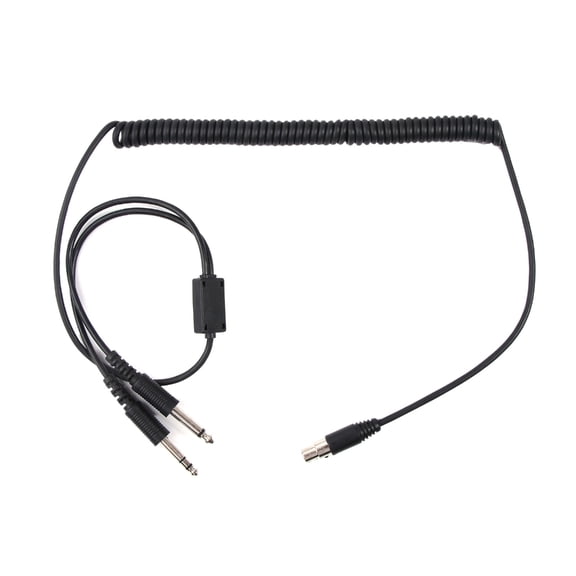 Double-plug Cable Mono Cable Line Cord for Aviation Aircraft Headset Cable