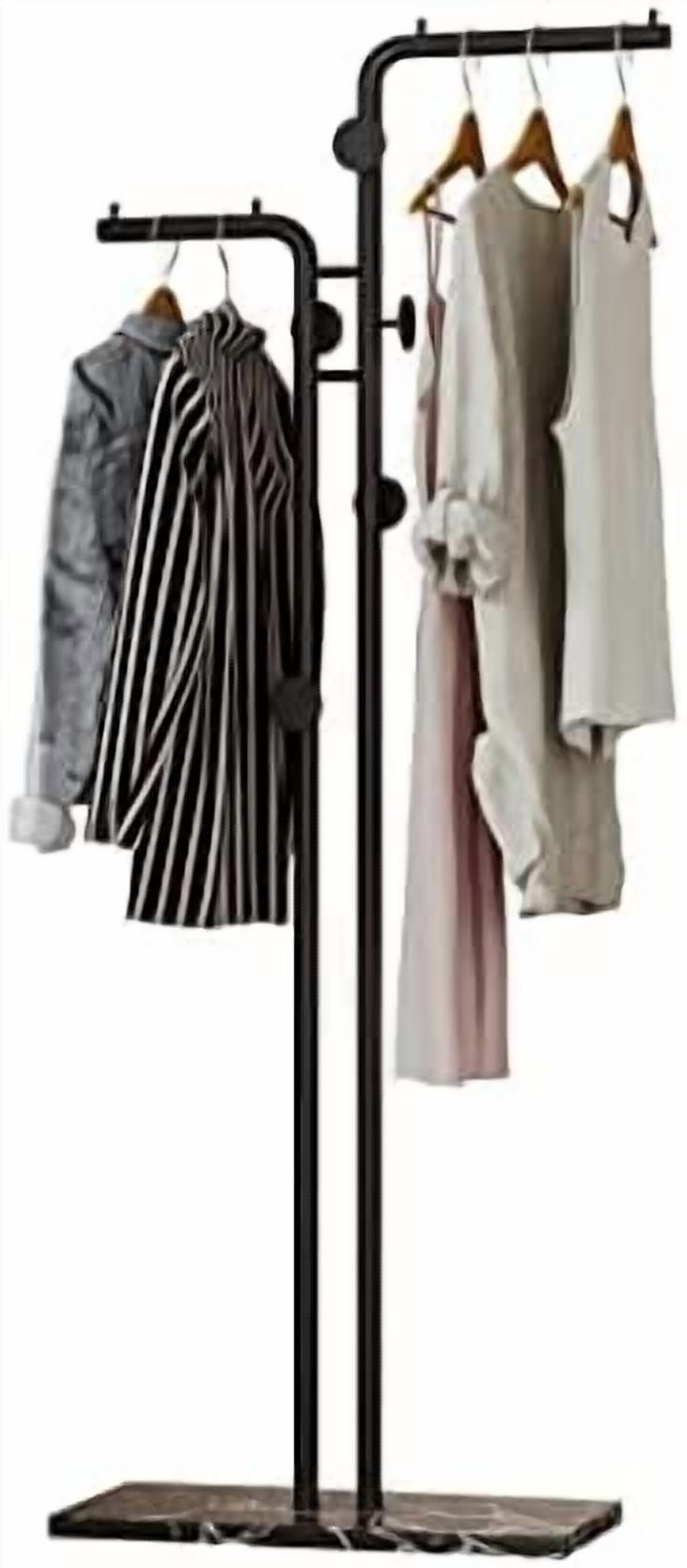 Metal Coat R Rack Double-pole Coat Rack Freestanding, Modern Metal Coat Racks Hanger ...