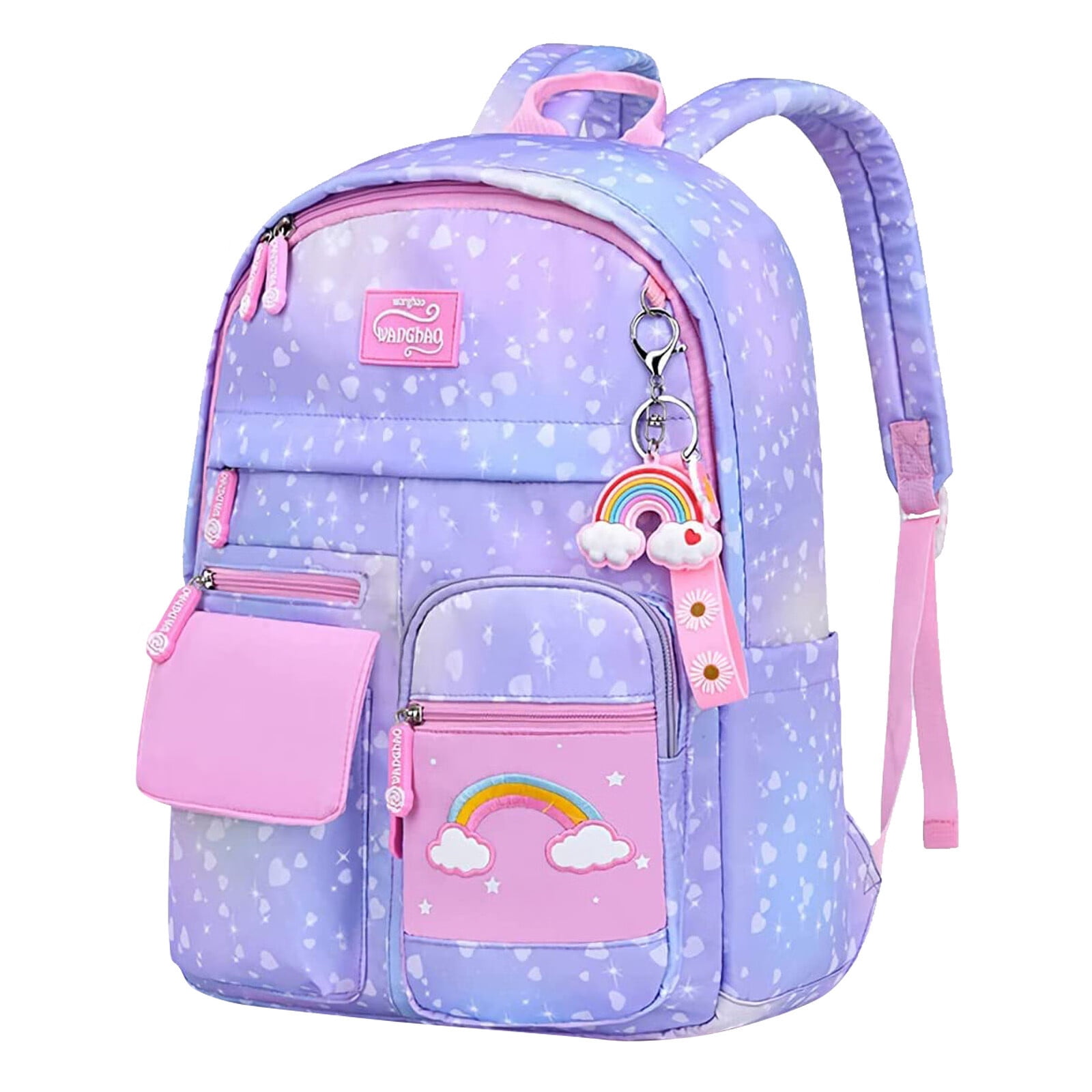 Double shoulder bag for Children Backpack for Girls Schoolbag