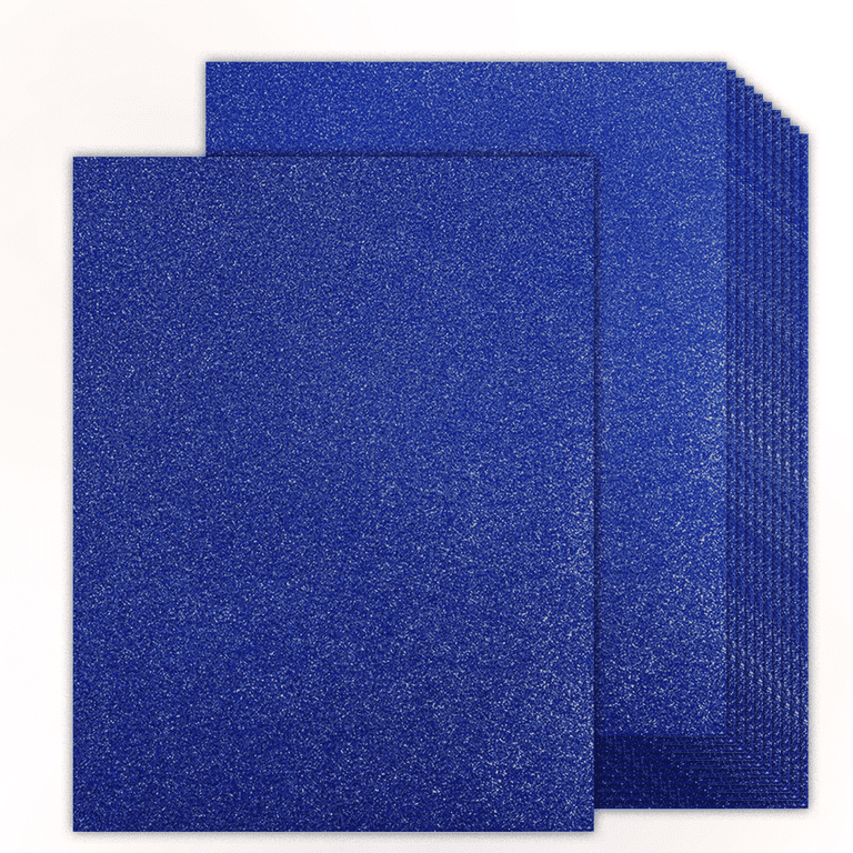 Double-sided Blue Glitter Cardstock 8.5x11- Goefun Metallic