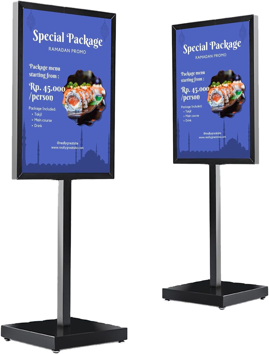 Double-sided Board Sign Holder Floor Stand Display 20