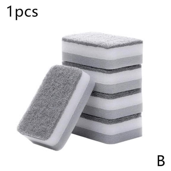 Double-sided Cleaning Brush Gray Square Cleaning Block Pad Scouring, O0I3