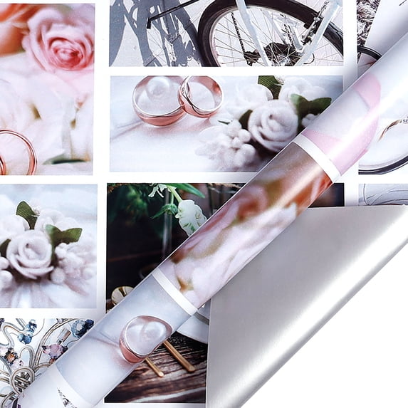 Double-sided Gift Wrap Paper Rolls, Large Size 118in Thick Gift, Elegant Floral Design, Wraps Gifts Beautifully, Gift Wrapping, Party Decorations, Birthday Present Wrap, Unique Reversible