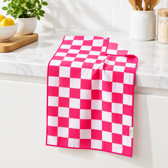 Double-sided High Absorbent Microfiber Waffle Kitchen Towels, Adore Me Pattern