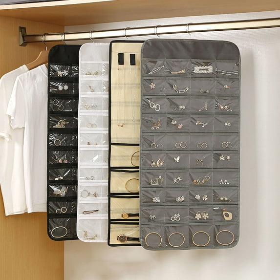Double-sided Jewelry Storage Hanging Bag with Dust and Oxidation Resistant Function