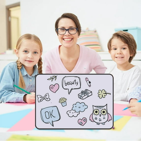 Double-sided Magnetic Writing Board, Metal Memo Board with Double-sided Use, Office Home Student School Whiteboard for Notes Photos, Multifunctional Decor