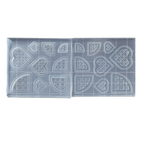 Double-sided Mini Waffle Cookie Silicone Mold Handmade Fondant Biscuits Mould Chocolate Cake Decorations Baking Tool