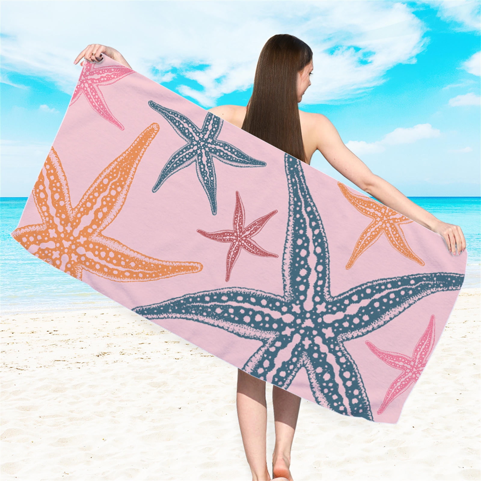 Double-sided Printed Beach Towel Superfine Fiber Adult Swimming Bath ...