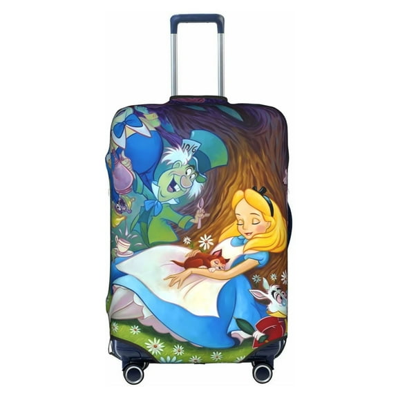 Double-sided Printed Luggage Cover Alice in Wonderland Travel Suitcase Protector Baggage Covers Large