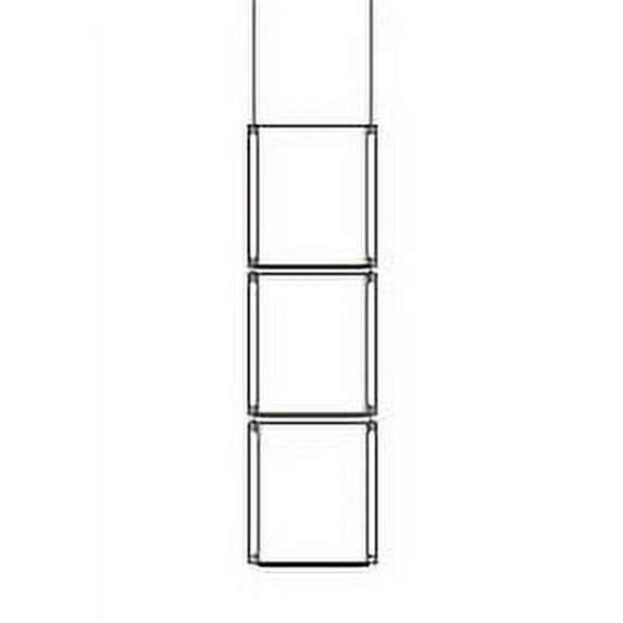 Double-sided Suspended Sign Grid Displays (3) 8-1/2 x 11-Inch Posters For In Store Windows, Frameless Design, Slide-in Top Loading, Includes Ceiling Mounting Kit, 10 x 11-1/4 x 1-Inch (3FOP8511X1)