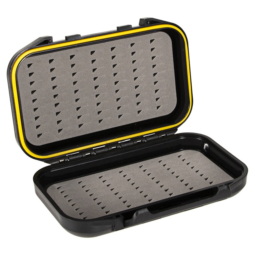 Doublesided Waterproof Fly Storage Box Lure Case Fly Hook Storage Box