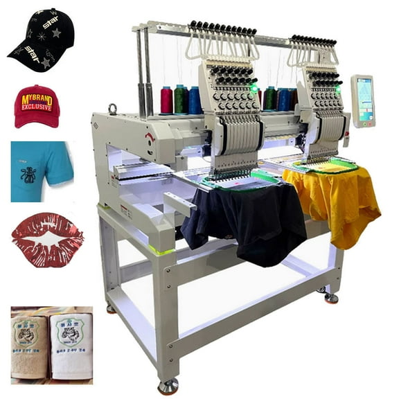 Double-station Automatic Embroidery Machine Caps Logo Embroidery Machine 12 Needles Embroidery Machine