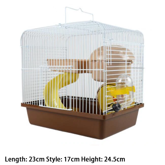 Double-storey Villa-shaped Wire Cage With Feeding Bowl, Running Roller ... - Custom Wire Coasters For Amiga Hamster Cage Sale