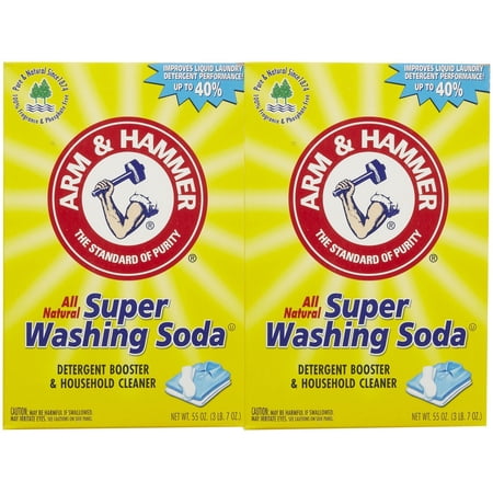 Double the Cleaning Power: Arm & Hammer Super Washing Soda 55 Oz Pack Of 2 - The Ultimate Laundry Solution!