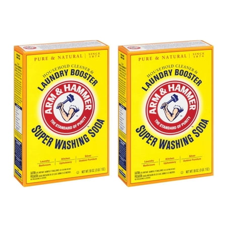 Double the Cleaning Power: Arm & Hammer Super Washing Soda Detergent Booster - 55 Oz (2 Pack) - Unleash the Ultimate Cleaning Experience!