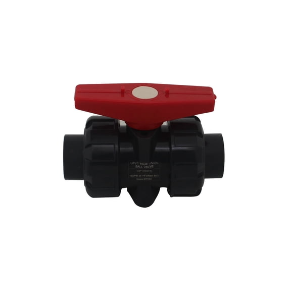 Double union pvc ball valve 20 25 32 40 50 63 75 90 110mm shut off valve swimming pool ball valve plastic pvc pipe valve