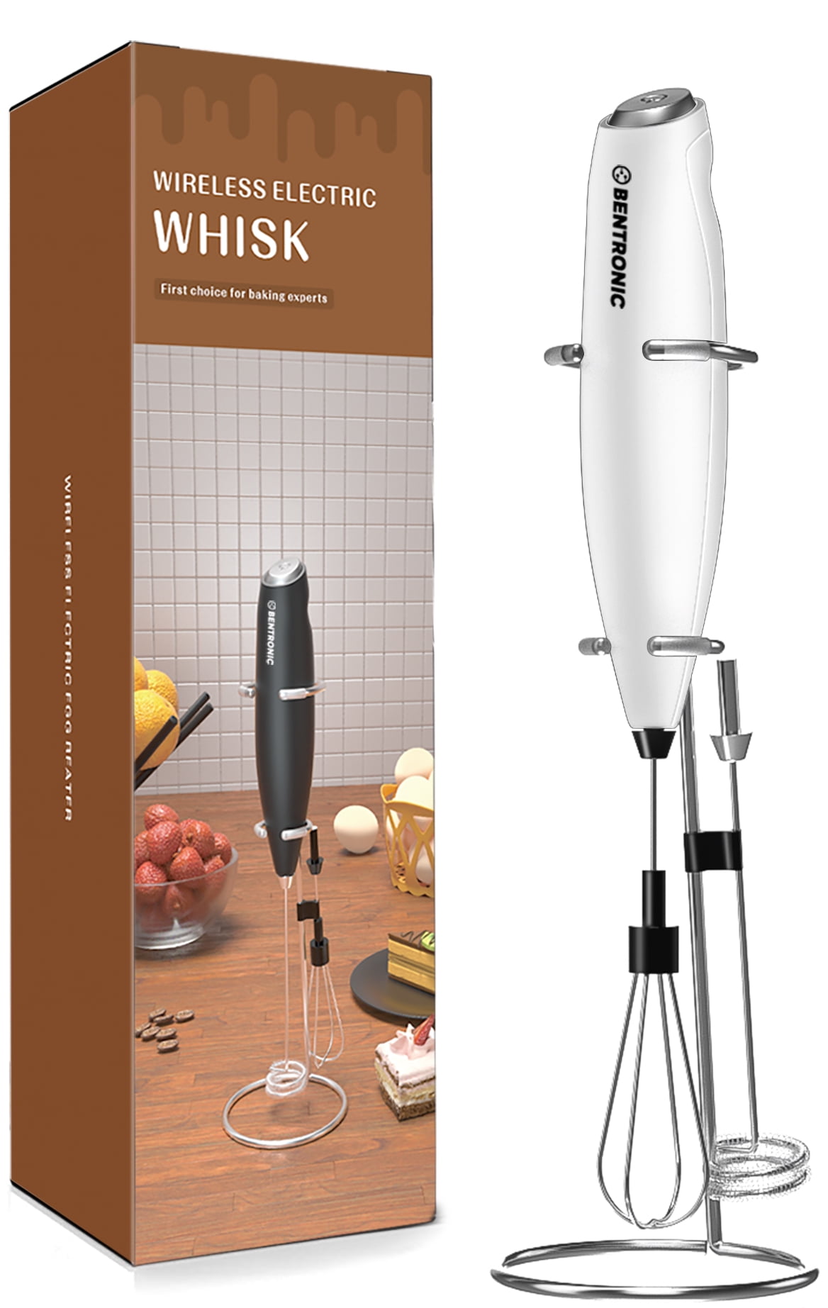  WanderLand Rechargeable handheld milk frother, coffee mixer, electric  milk frother wand, equipped with 2 stainless steel egg beaters, suitable  for hot chocolate, latte, cappuccino, matcha: Home & Kitchen