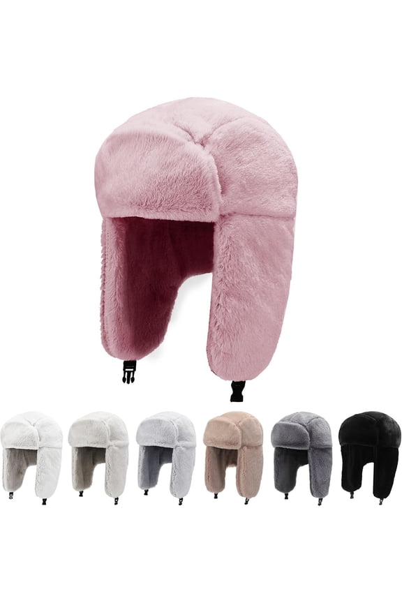 Winter Hats for Men Womens Winter Hats Ushanka Trapper Hat with Earflaps Warmer for Adult Boys Girls