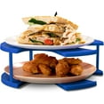 thumbnail image 1 of DoubleWave Mini Microwave Plate Stacker For Small Microwaves | BPA-Free Microwave Cool Plate And Spillover Caddy Stacker | Faster Reheating | Sturdy & Lightweight (Blue), 1 of 9