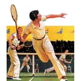 thumbnail image 1 of Doubles Tennis Match by Maurice Bower Painting Print on Canvas, 1 of 7
