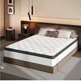 thumbnail image 1 of Doubleslee Twin Mattress, 12" Boxed Memory Foam Hybrid Spring with Motion Isolation and Pressure Relief - Black and White, 1 of 9