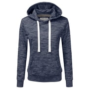 Doublju Women's Basic Lightweight Pullover Hoodie Sweatshirt with Plus Size