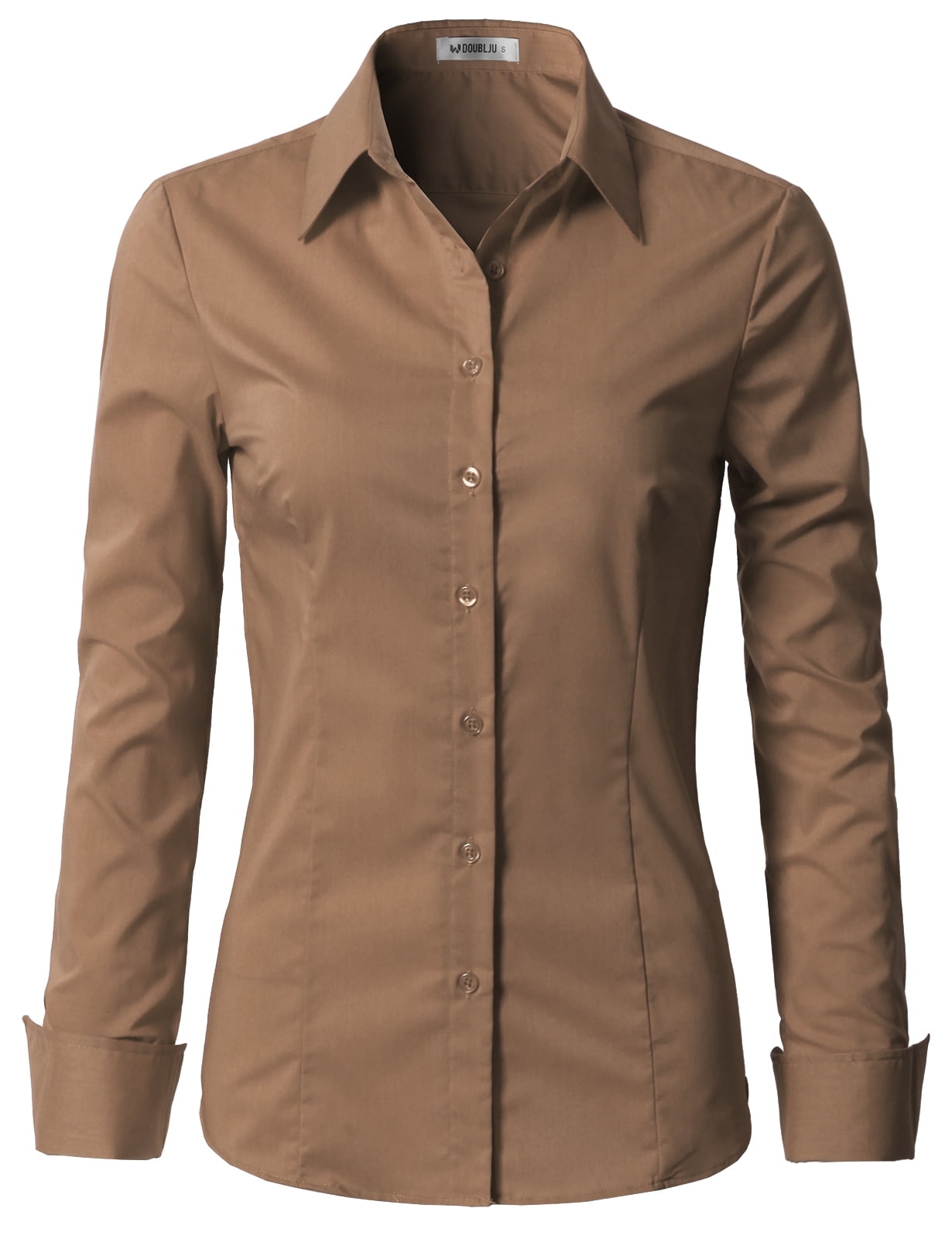 Button Down Collared Neck Long Sleeve Shirt main image 1